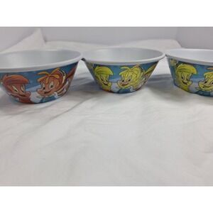 Set of 3 Kellogg's Rice Krispies Melamine Cereal Bowls Snap Crackle Pop 2008